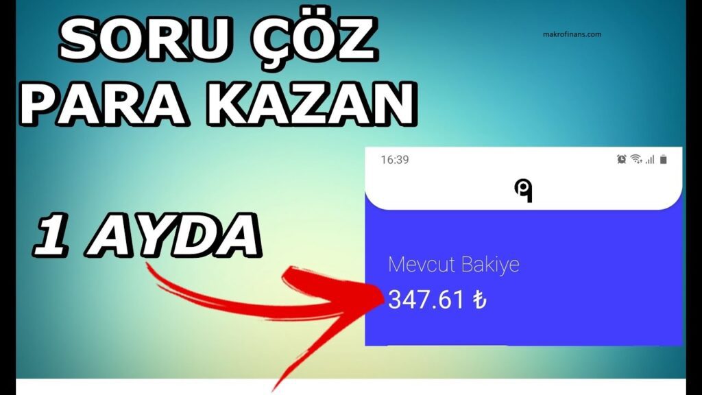 soru çöz para kazan